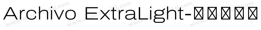 Archivo ExtraLight字体转换